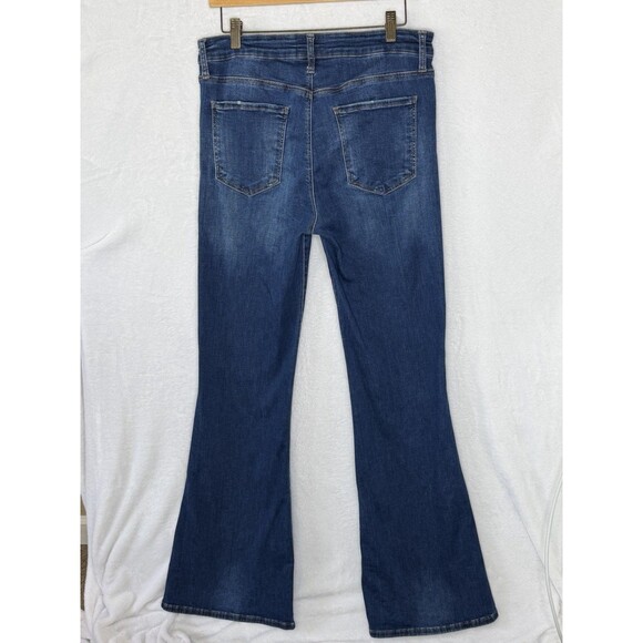 KUT From The Kloth Women Size 10 Blue Ana Fab Ab Super Flare High Rise Jeans - Picture 6 of 16